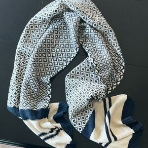 Simonetta Cream Knit Accessory with Pink Heart Logo